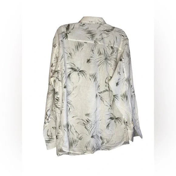 Tommy Bahama Men’s 100% Linen Long Sleeve Cruise wear Button Up Shirt Tropical L - Picture 4 of 13